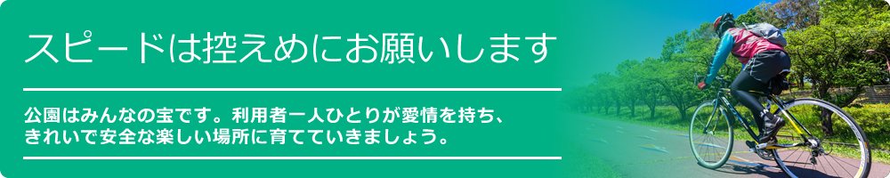 お願い：スピードは控えめにお願いします