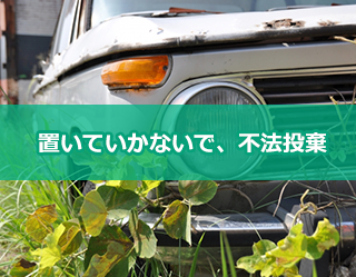 置いていかないで、不法投棄