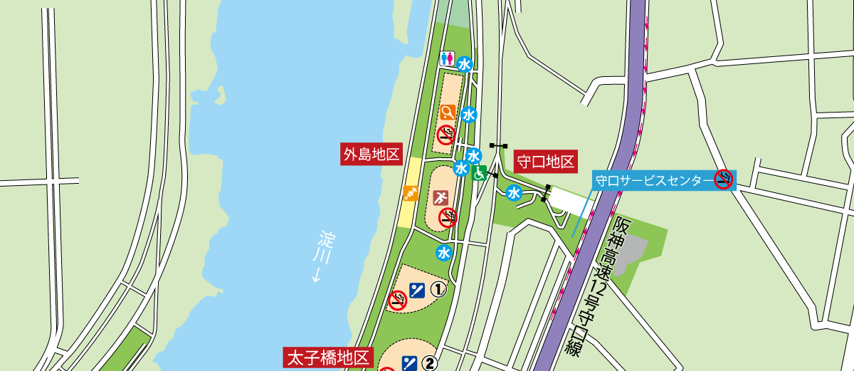 外島地区・守口地区設備詳細マップ