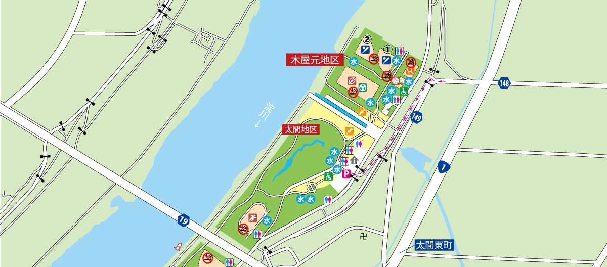 木屋元地区設備詳細マップ