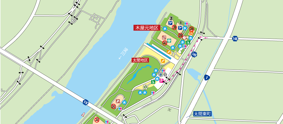 木屋元地区設備詳細マップ