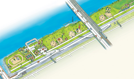 海老江地区・大淀野草地区の詳細図