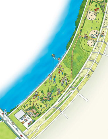 太子橋地区の詳細図