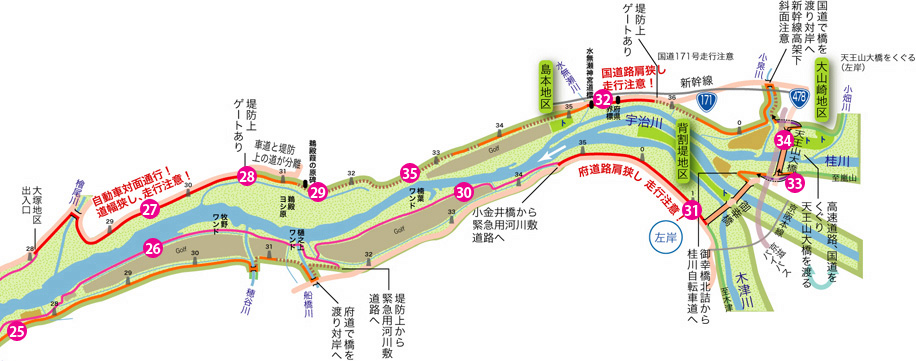 淀川ぐるっと一周旅!マップ