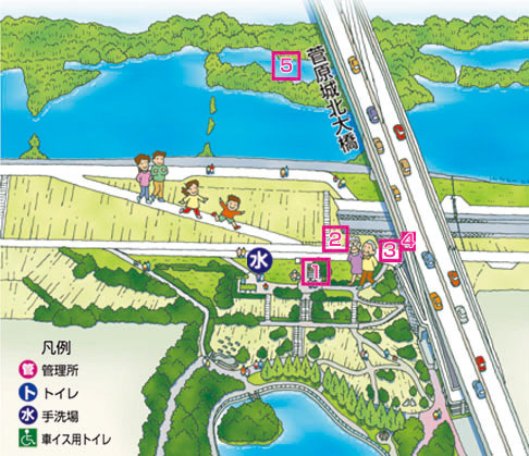 淀川河川公園　城北河畔地区　MAP