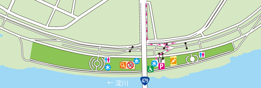 豊里地区ベーべキュー詳細マップ