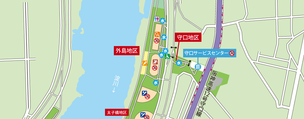 外島地区・守口地区設備詳細マップ