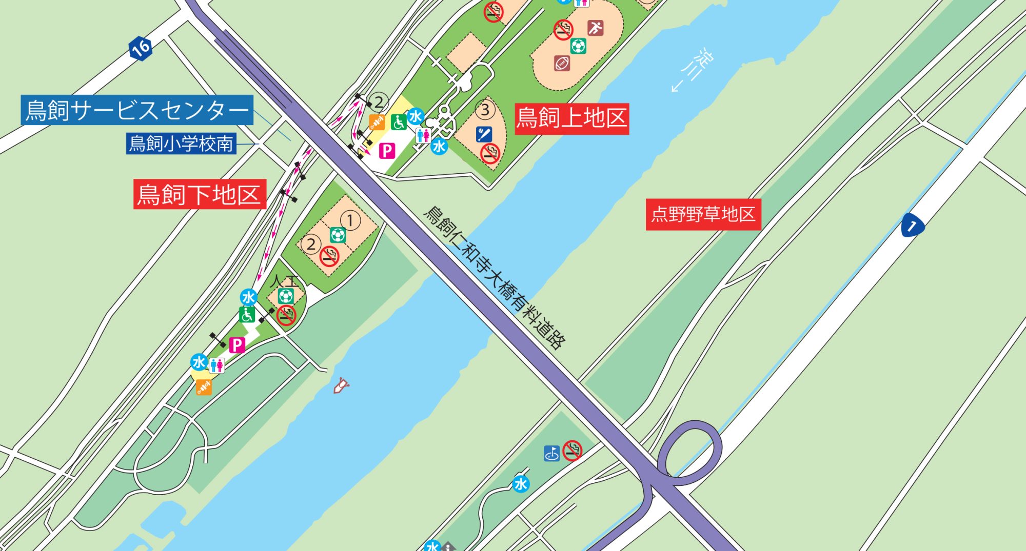 鳥飼下地区設備詳細マップ