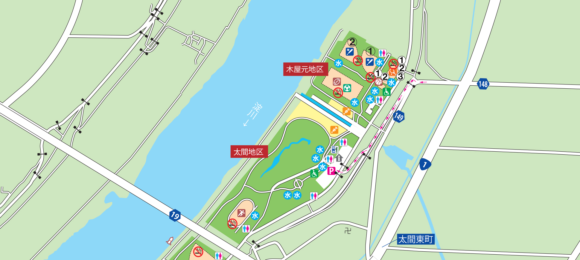 木屋元地区設備詳細マップ