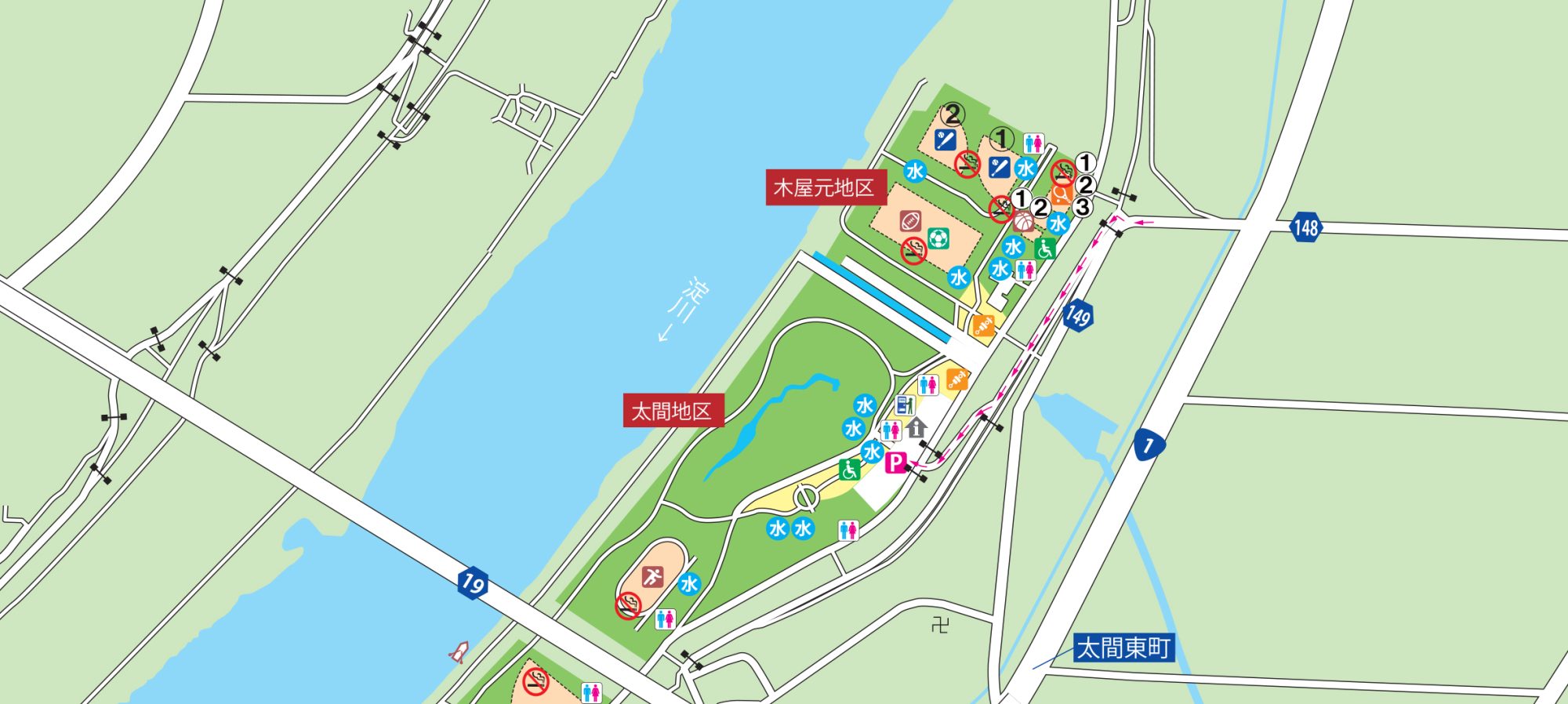 木屋元地区設備詳細マップ